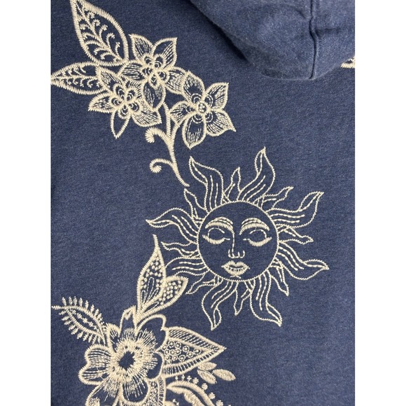 Johnny Was Hoodie & Jogger set Womens Blue Sun Floral Embroidery Full Zip XS - Picture 6 of 16